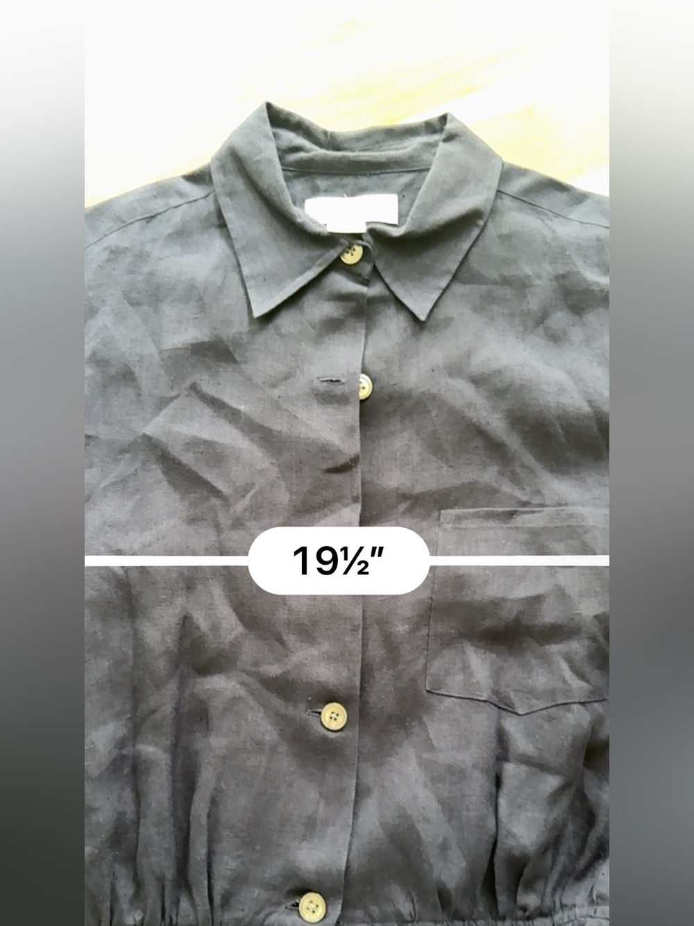 Banana Republic linen shirt dress maxi navy 14 - Picture 9 of 10